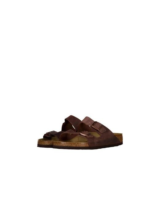 Birkenstock Brown Sliders for men