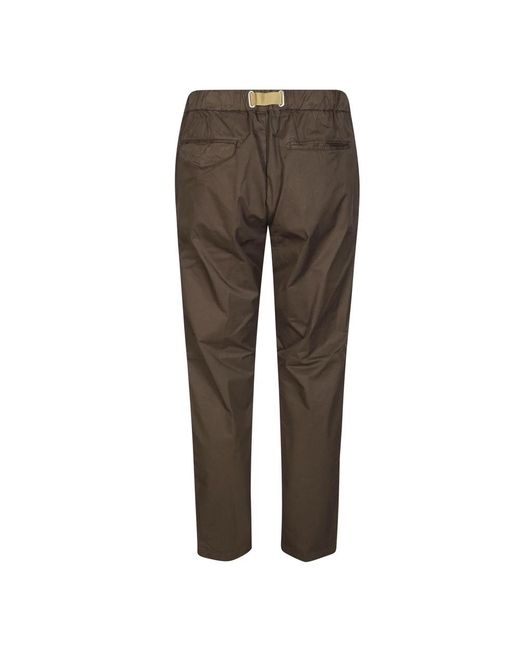 White Sand Lange Broek Van Parachute Canvas in het Brown voor heren