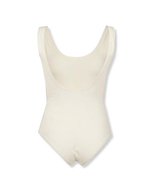 Jil Sander Badmode ,Jersey Badpak in het White