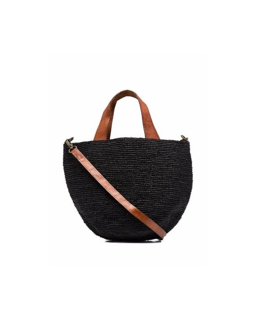 IBELIV Black Schwarze gewebte tote tasche