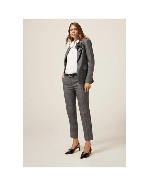 Oltre Check Pants in het Gray