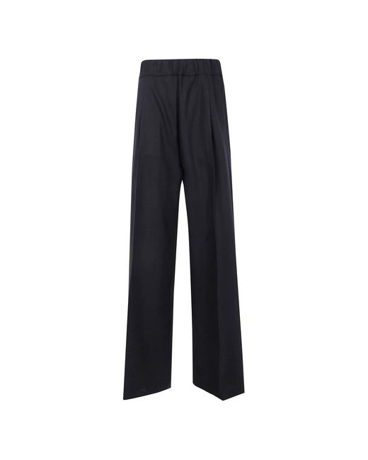 Semicouture Blue Wide Trousers