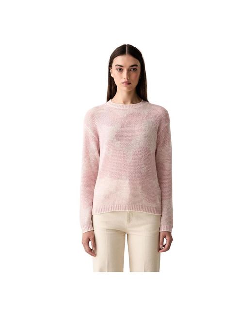 Joop! Pink Rundhals-Strickpullover