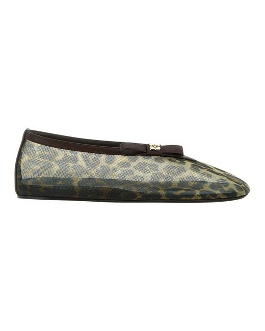 Ganni Green Ballerina Shoes