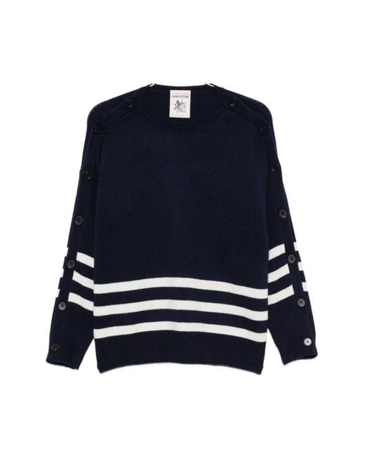 Semicouture Blue Round-Neck Knitwear