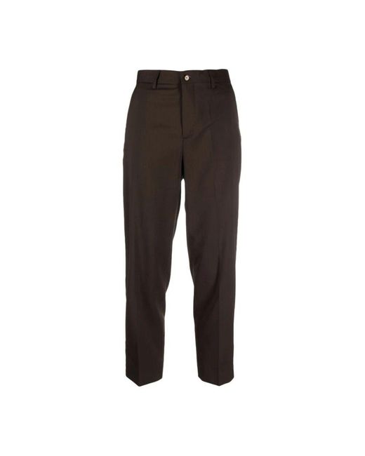 BRIGLIA Black Straight Trousers