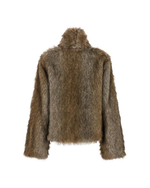 BB COUTURE Green Faux Fur & Shearling Jackets