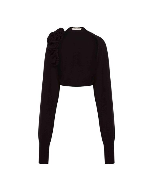 Round-Neck Knitwear Alberta Ferretti de color Black