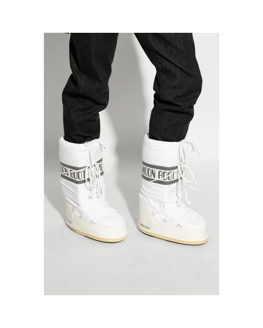 Winter Boots Moon Boot de hombre de color White