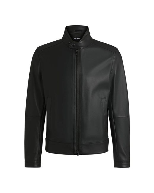 Leather Jackets HUGO de hombre de color Black