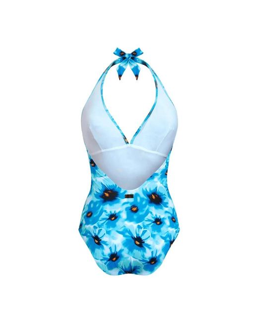 Vilebrequin Badmode ,Blauw ,Halter One-Piece Badpak Poppies in het Blue