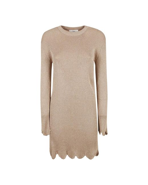 Chloé Knitted Dresses in het Natural