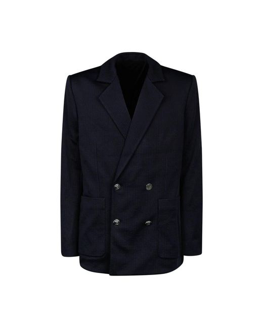 Balmain Casual Mini Monogram Blazer in het Blue voor heren