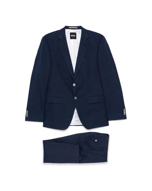 HUGO Blue Single Breasted Suits for men