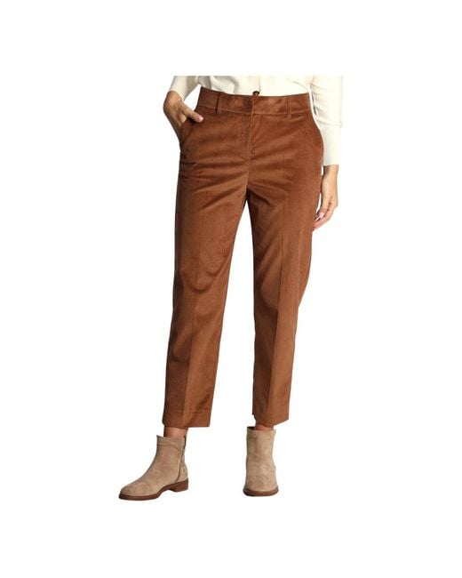 Pennyblack Ribfluwelen Broek Corozo Stijl in het Brown