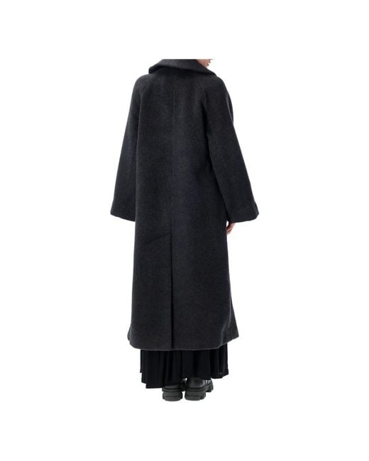Ganni Black Double-Breasted Coats