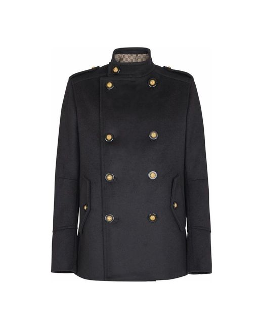 Balmain Offiziersmantel Aus Wolle in Black für Herren