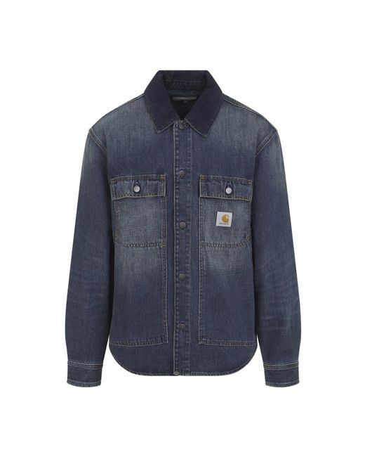 Carhartt Blue Denim Shirts for men