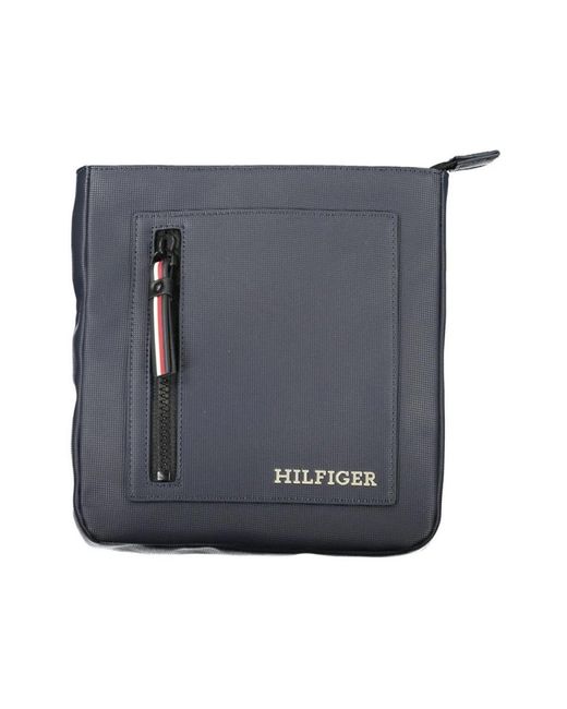 Tommy Hilfiger Blaue umhängetasche mit kontrastdetails in Blue für Herren