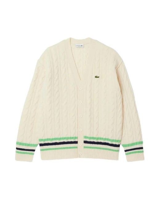 Cardigans Lacoste de hombre de color Natural