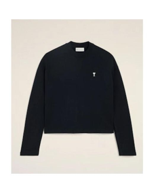 AMI De Coeur Cropped Sweatshirt in het Black