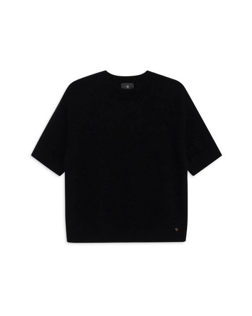 Anine Bing Black Kaschmir Schwarzer Pullover Jackson Stil