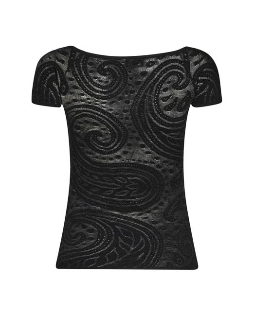 Etro Black Round-Neck Knitwear