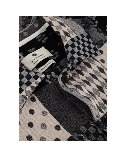 Anerkjendt Jassen ,Veelkleurig ,Blauw Patchwork Overshirt Voor Mannen in het Black voor heren