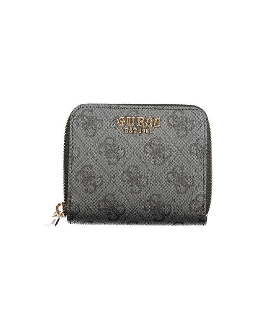 Guess Accessoires ,Grijs ,Zwarte Polyethyleen Portemonnee Laurel Ii Slg in het Gray