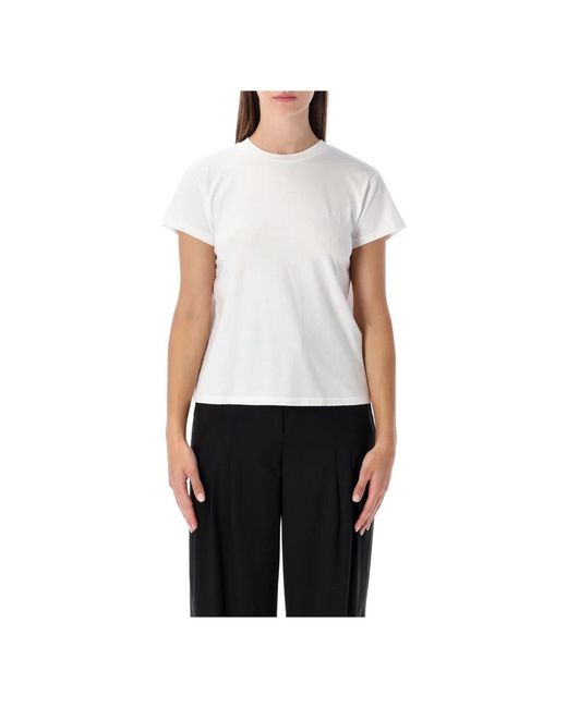MM6 by Maison Margiela White T-Shirts