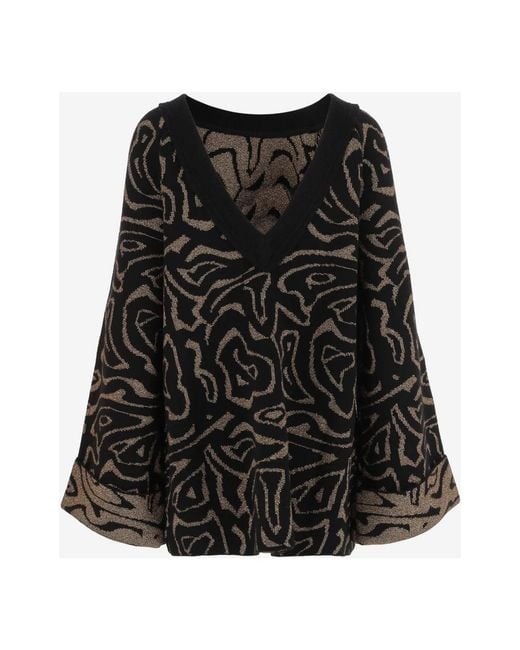 Emilio Pucci Black Kurzes Kleid Mit Maze-Print