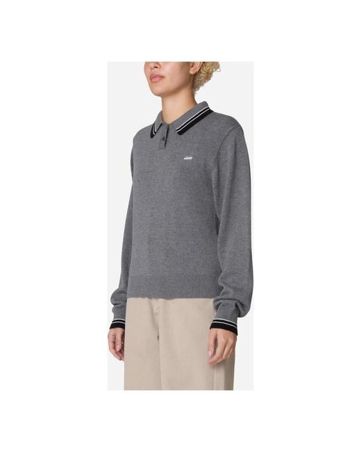 Obey Gray Polo-Pullover