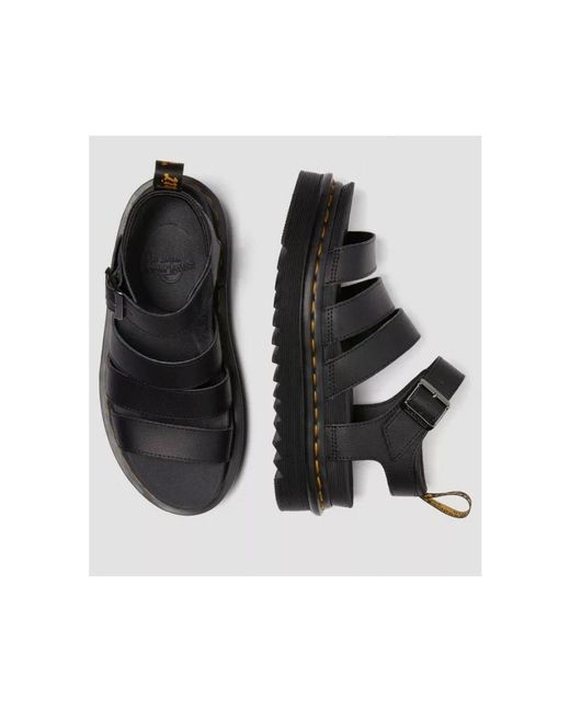 Dr. Martens Black Flat Sandals