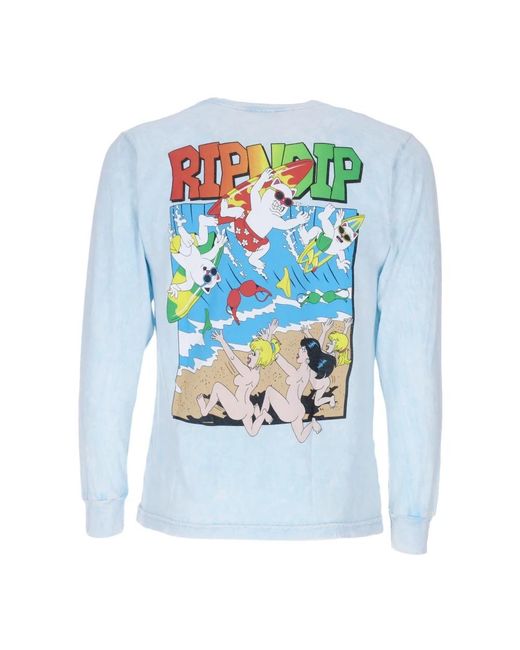 RIPNDIP Blue Long Sleeve Tops for men