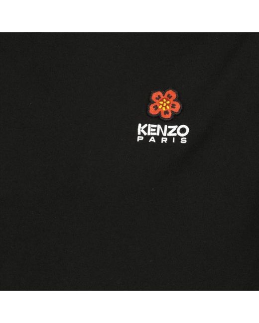 KENZO Blumen t-shirt rundhals kurzarm in Black für Herren