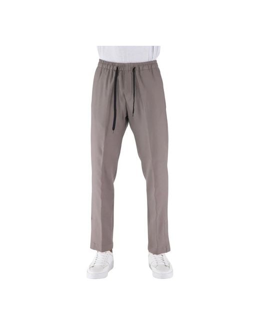 Covert Gray Straight Trousers for men