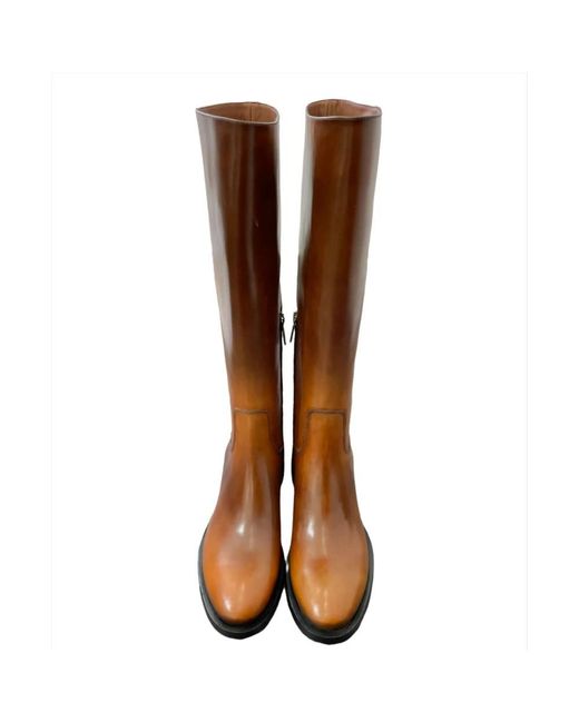 Santoni Brown Leather Boot