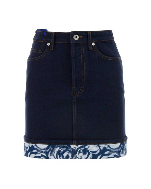 Burberry Denim Mini-Rok in het Blue