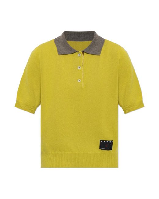 Marni Yellow Cashmere Knitwear