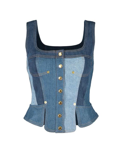 Sleeveless Tops MARINE SERRE en coloris Blue