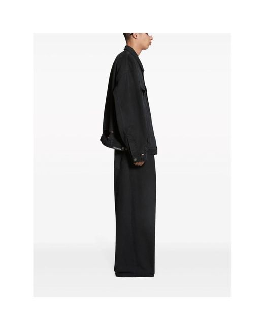 Balenciaga Black Denim Jackets for men