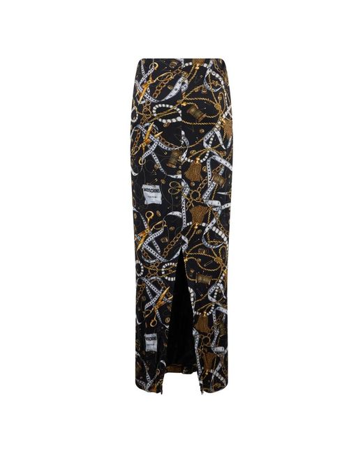 Moschino Lange Aansluitende Rok in het Black