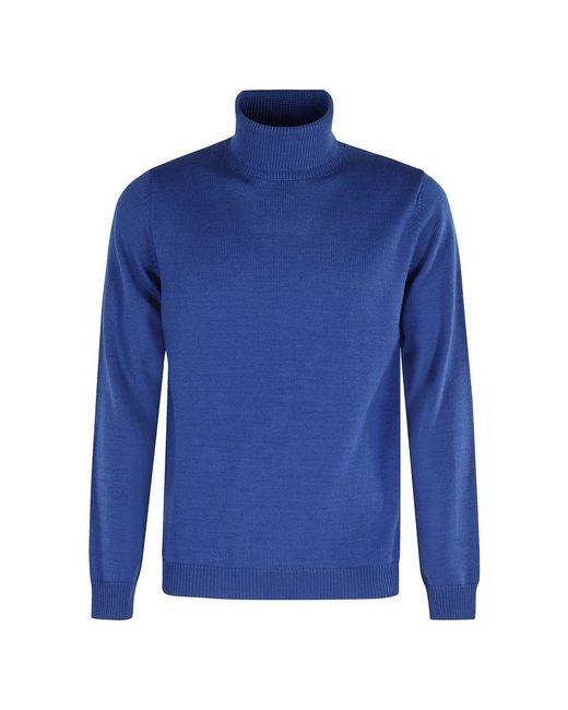 Roberto Collina Blue Turtlenecks for men