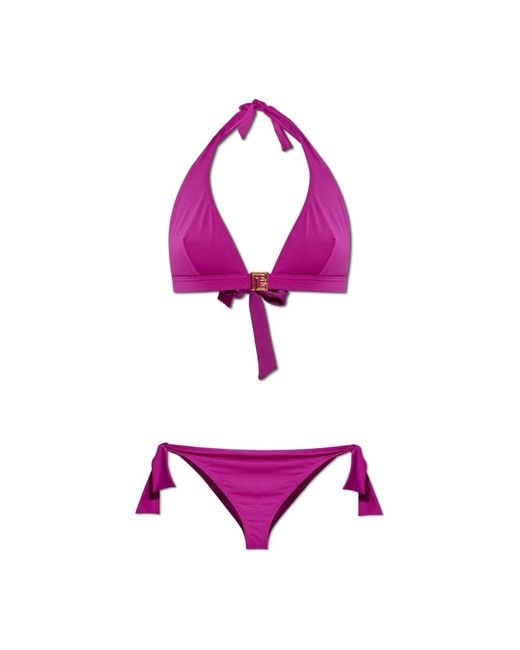 Balmain Bikini Met Halternek in het Purple