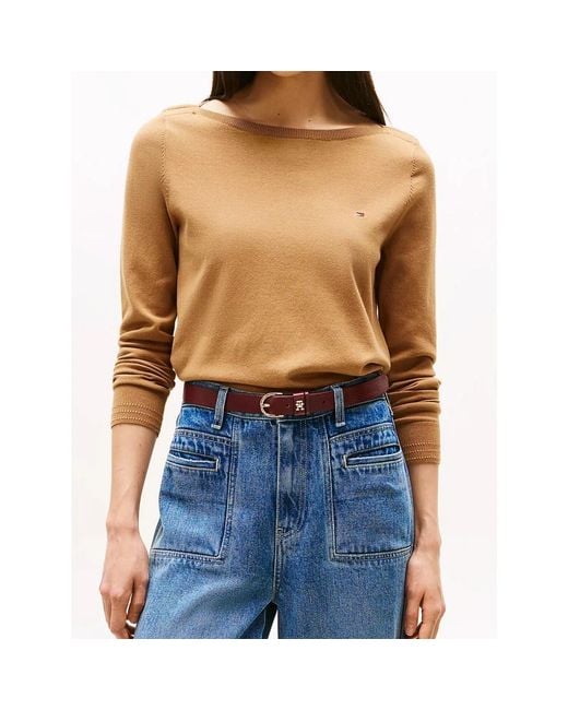 Tommy Hilfiger Round-Neck Knitwear in het Brown