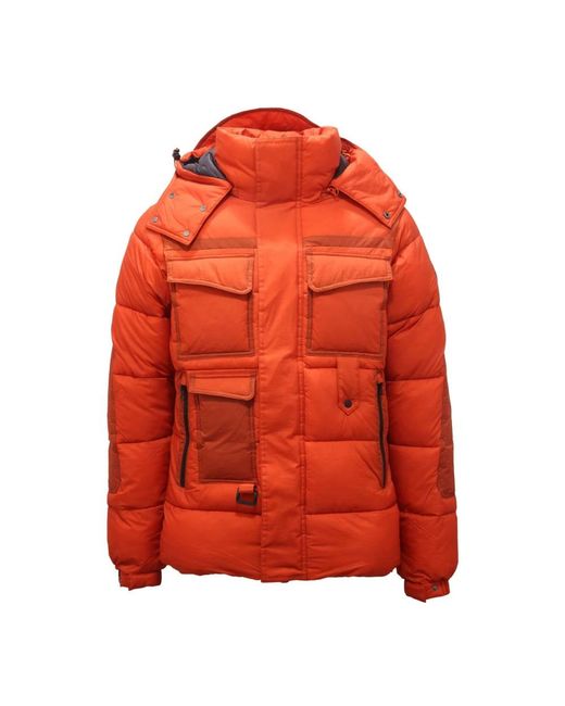 Save The Duck Jassen ,Oranje ,Nylon Arctic Egon Nylonjas Met Afneembare Capuchon in het Red voor heren