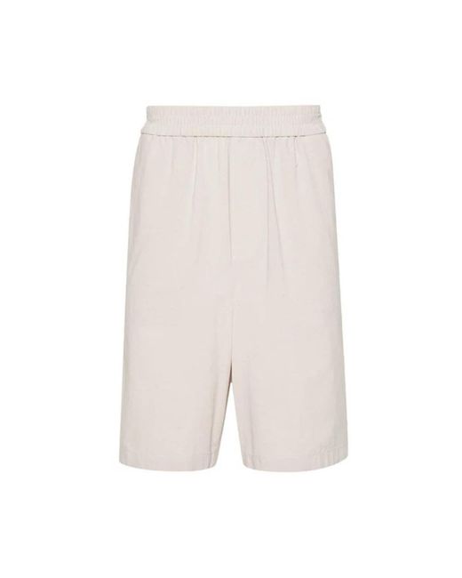 AMI White Long Shorts for men