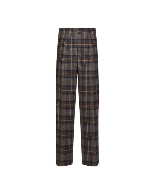 Etro Gray Wide Trousers