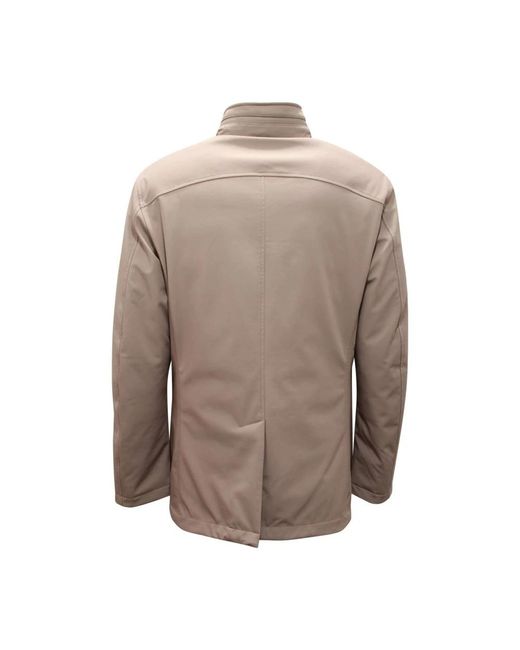 DUNO Brown Light Jackets for men