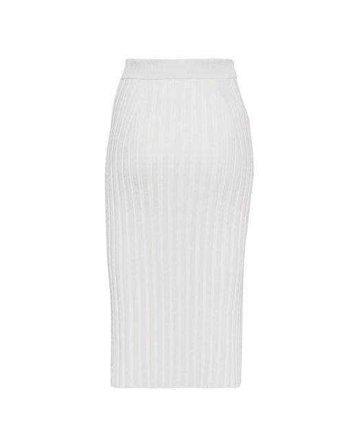 Joseph Rokken ,Wit ,Satijn Satijnen Rib Rok in het White